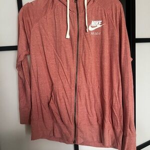 Nike salmon pinky Zip-Up Hoodie